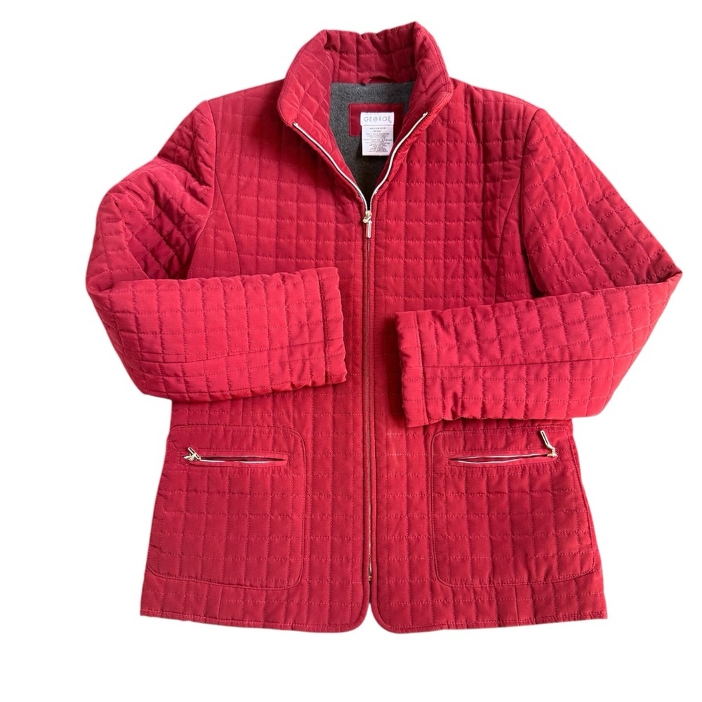2 for $15 😍 George Quilted Red Puffer Jacket – Size Medium